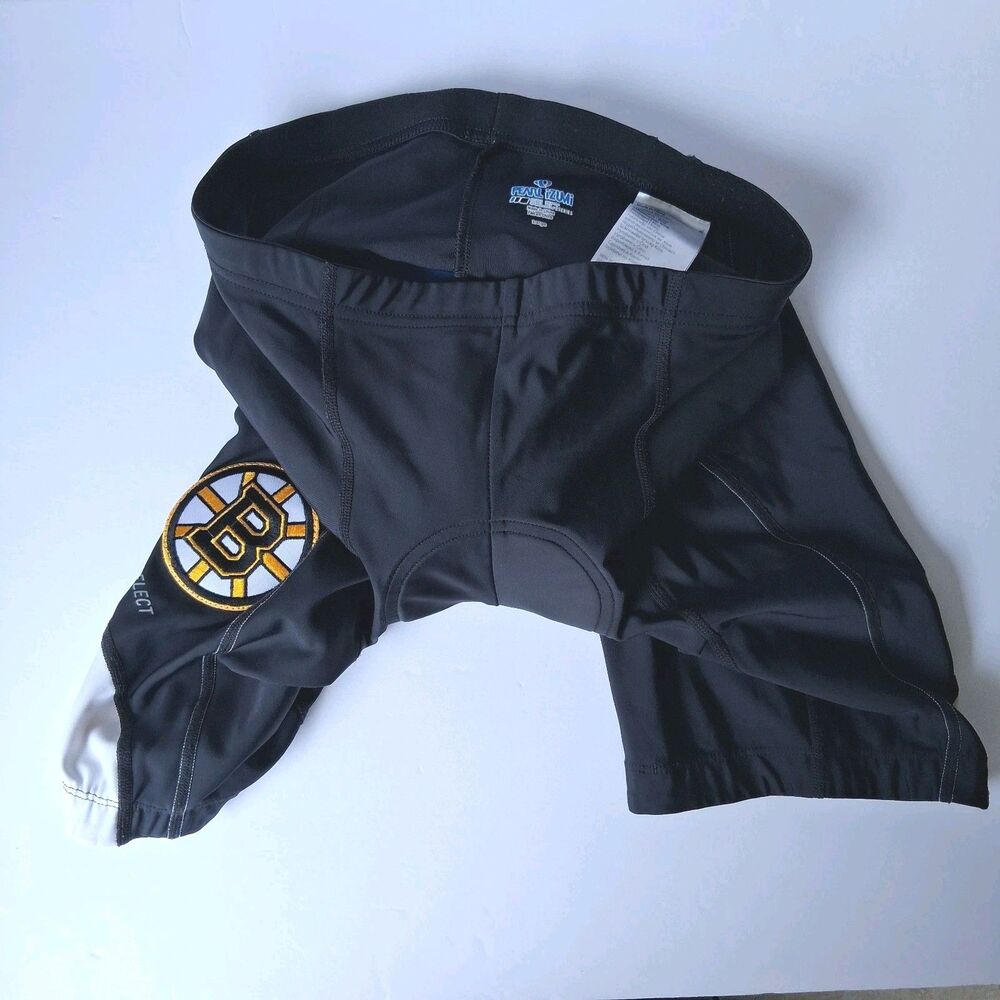 Pearl Izumi Padded Shorts Men's Large Black Boston Bruins Patch